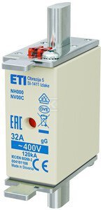 WKŁADKA NH000 GG 32A/400V