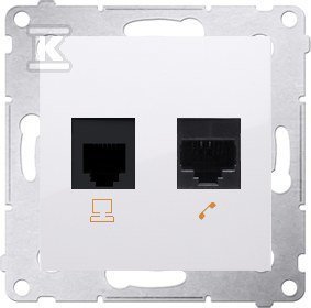 GN.KOM.RJ45+TE.RJ12+RAM.IP44 BI.SIMON54