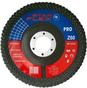 Tarcza listkowa pachwinowa Star Flex 125-22 gran 60 TLP1252260