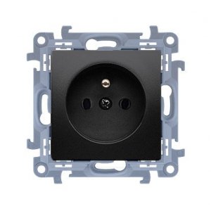 KONTAKT SIMON 10 MODUŁ CZARNY MAT GNIAZDO 1X Z/U SZYBKOZŁĄCZA 16A 250V