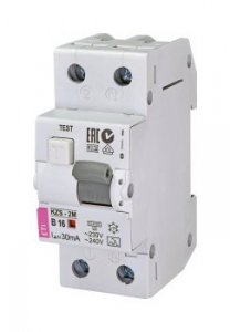 KZS-2M C 10A/ 30MA/AC WYŁĄCZNIK RÓŻNICONADPRĄDOWY C 10A 1P+N 2M 30MA AC 10KA