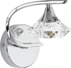 TESALLI CHROM TRANSPARENTNY OPRAWA ŚCIENNA KINKIET SALON 1 G9 1 40W IP20 STAL CHROMOWANA SZKŁO
