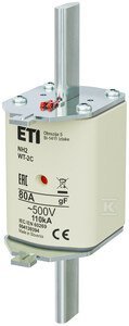 WKŁADKA NH2/WT-2C GF 80A/500V