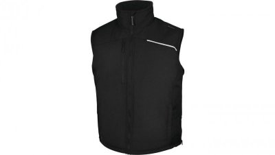 Kamizelka z poliestru pongee powlekanego PVC FIDJI3, kolor: czarny, rozmiar: XL / FIDJ3NOXG