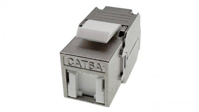 Gniazdo keystone, RJ45, beznarzędziowe, ekranowane, kat. 6A, Q-LANTEC