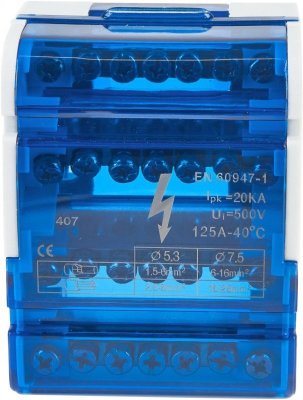 Blok rozdzielczy 4 pola 7 otworów VCX BLK 47