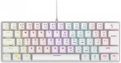 Klawiatura przewodowa Rampage PLOWER K60 biały