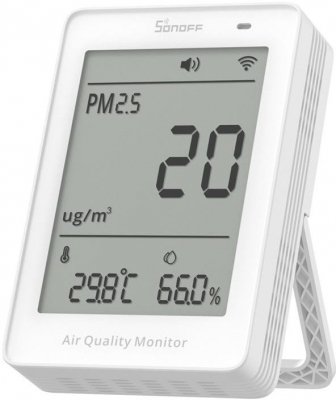 Miernik jakości powietrza WiFi LCD Sonoff AirGuard PM2.5 SAWF-07P