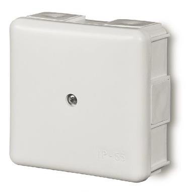 PUSZKA INSTALACYJNA NT 86X86X39 IP55 6 DŁAWIKÓW BIAŁY EP-LUX