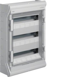 VECTOR II VE318L ROZDZIELNIA PLASTIKOWA NT 54M 3X 18M N+PE IP65 IK07 602X418X151 DRZWI TRANSP. SZARY
