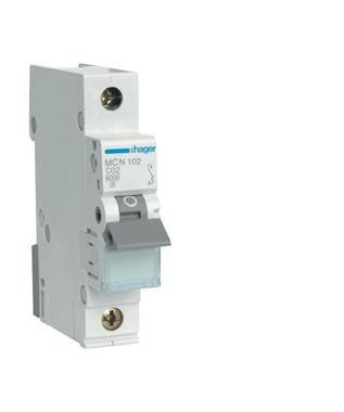 MCN102E WYŁĄCZNIK NADPRĄDOWY C 2A 1P 1M 6KA