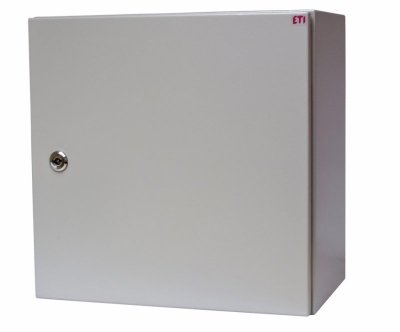 GT 40-40-20 OBUDOWA METALOWA NT 400X400X200 DRZWI PEŁNE Z PŁYTĄ IP66 IK10 SZARY ETIBOX