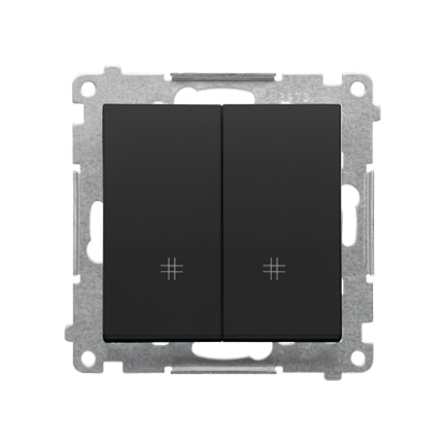 SIMON 55 MODUŁ CZARNY MAT ŁĄCZNIK KRZYŻOWY 2X ZACISKI SPRĘŻYNOWE 10AX 250V