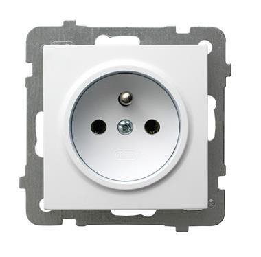 AS MODUŁ BIAŁY GNIAZDO 1X Z/U ZACISKI ŚRUBOWE 16A 250V