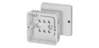 DE 9320 Z PUSZKA INSTALACYJNA NT 88X88X47 IP55  10 DŁAWNIC MEMBRANOWYCH BEZ ZACISKÓW SZARA (6000659)