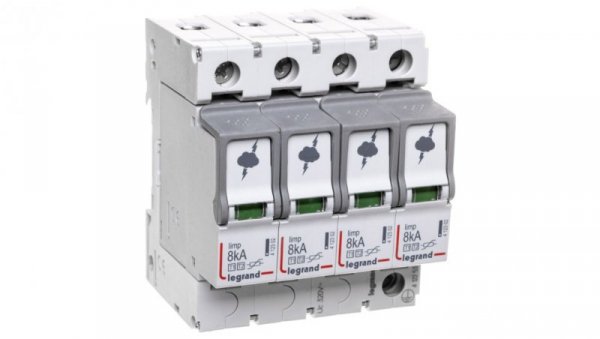 Ogranicznik przepięć Typ T1+T2 4P 8kA 1,3kV ON 300 TT, TN (TNC, TNS) 412253