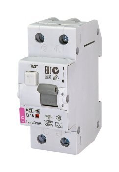 KZS-2M C 10A/ 30MA/AC WYŁĄCZNIK RÓŻNICONADPRĄDOWY C 10A 1P+N 2M 30MA AC 10KA