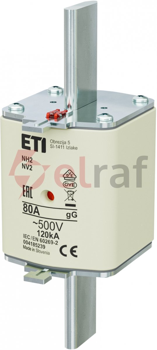 WKŁADKA NH2 GG 80A/500V
