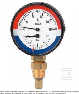 TERMOMANOMETR WP80R R1/2 1,0MPA/120ST.C