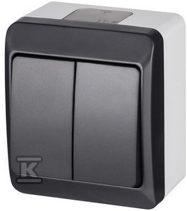 ŁĄCZ.ŚWIECZ.N/T IP44 ANTRACYT HERMES
