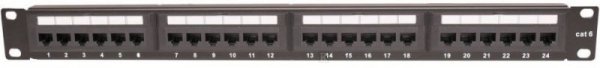 PANEL KATEGORII 6 UTP 19&quot; 1U, 24XRJ45