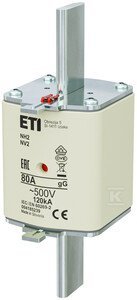 WKŁADKA NH2 GG 80A/500V
