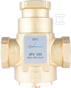 ZAWÓR TEMP.ATV 335,DN25,RP1&quot;,KVS9,55 C