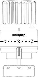 GŁOWICA TERMOSTAT.VINDO RTD BIAŁA