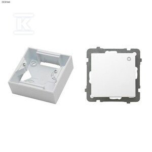 ŁĄCZ.ZW. ŚWIATŁO+PUSZ.N/T 1-KR.BIAŁ