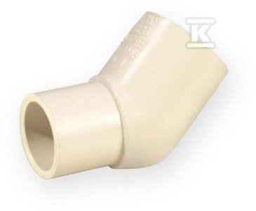 KOLANO NYPLOWE 45ST KW/KZ 1/2&quot; PVC-C