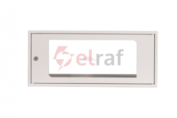 Szafa wisząca SIMPLE 19 4Ux555x400 mm IP20 ściany boczne pełne drzwi z szybą RAL 7035 19-8006SZWS-19-4U-40-DS