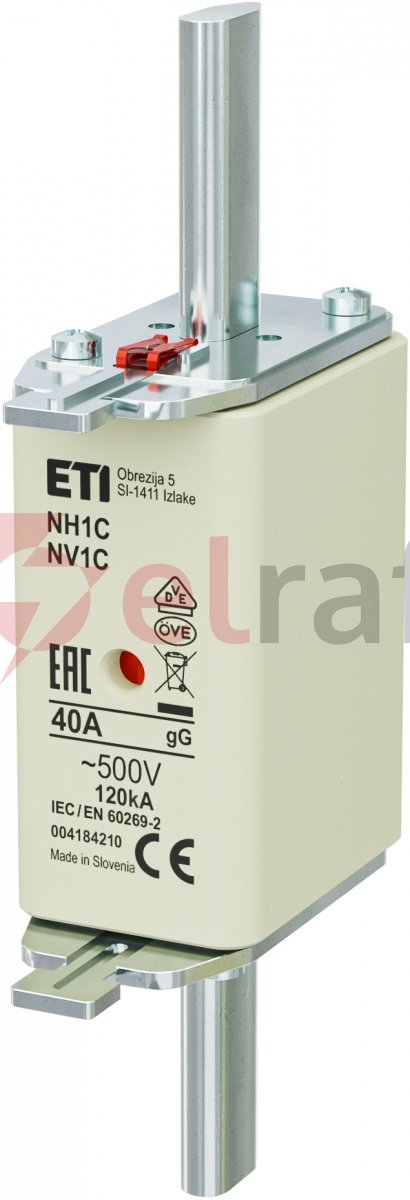 Wkładka bezpiecznikowa NH1C 40A gG 500V 004184210