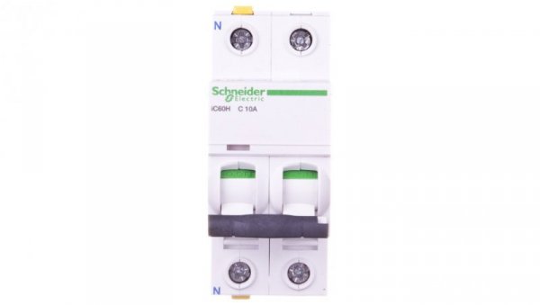 Wyłącznik nadprądowy 1P+N C 10A 10kA AC iC60H-C10-1N A9F07610