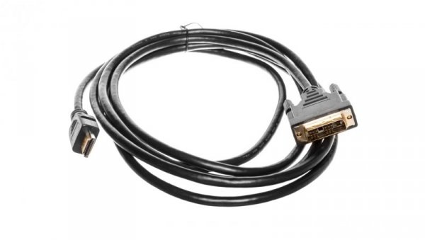 Kabel adapter HDMI Highspeed 1.3 Typ HDMI A/DVI-D(18+1), M/M czarny 3m AK-330300-030-S