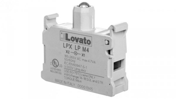 Oprawka z LED czerwona 185-265V AC LPXLPM4