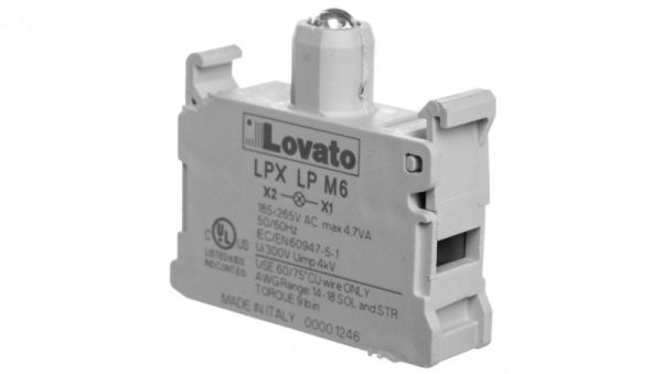 Oprawka z LED niebieska 185-265V AC LPXLPM6