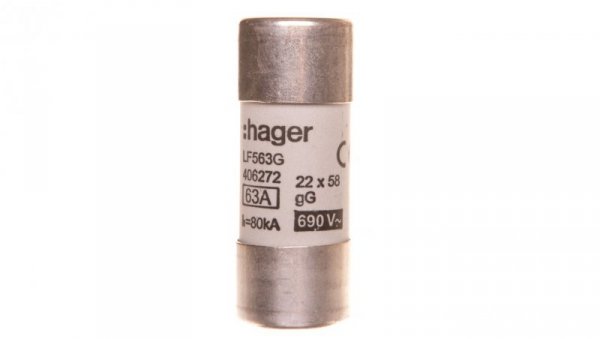 Bezpiecznik cylindryczny BiWtz 22x58 gG 63A LF563G
