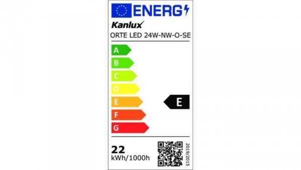 Plafoniera LED 24W ORTE LED 24W-NW-O-SE 4000K 2200lm z czujnikiem ruchu 29163