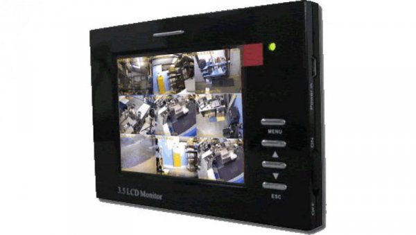 Monitor serwisowy 3,5 cala tester obrazu kamer analogowych PAL CVBS z możliwością założenia na rękę MS-35 00257