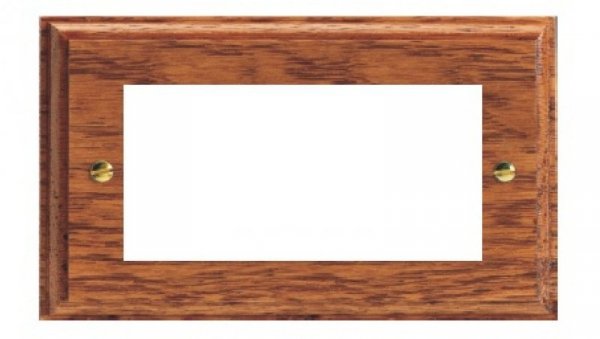 Ramka drewniana podwójna 96x156x15mm - kolor ciemny dąb W-F2-MO