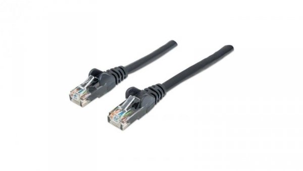 Patchcord Cat5E UTP 0,5M Czarny 100 Miedź 318143