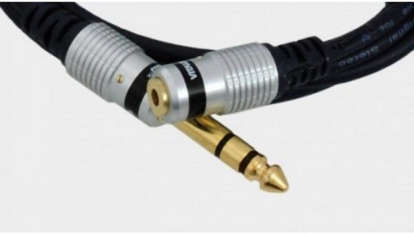 Kabel przyłącze wtyk Jack 6,3 stereo / gniazdo Jack 3,5 stereo MK69 3m