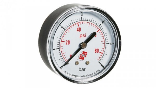 Manometr standardowy z przyłączem tylnym, śr. 40mm, 0-6bar, G1/8, M40A.PL006G18