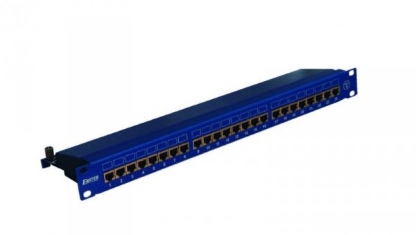 Panel 19, 24 x RJ45 STP kat. 5e (1U) niebieski DCN/PPFA674BKS248C5E