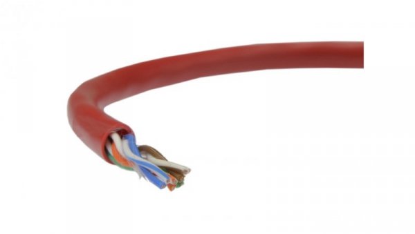Kabel UTP kat.5e U/UTP 4x2x0,48 linka czerwona Alantec /100m/