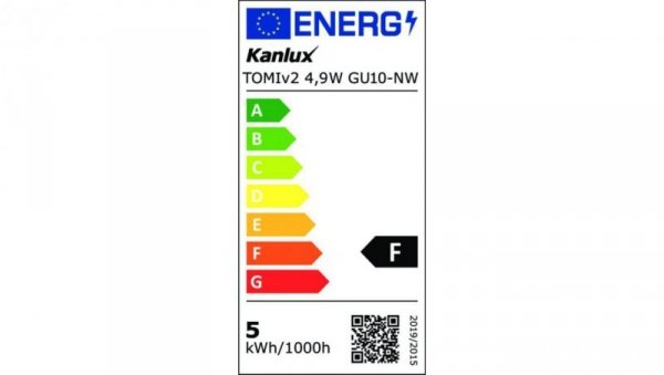Żarówka LED GU10 TOMIv2 4,9W GU10-NW 490lm 4000K barwa neutralna 34967