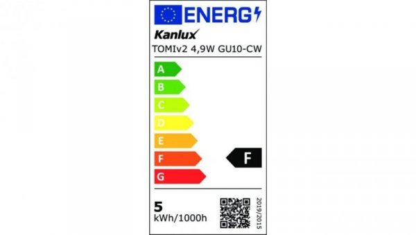 Żarówka LED TOMIv2 4-9W GU10-CW 490lm 6500K barwa zimna 34966