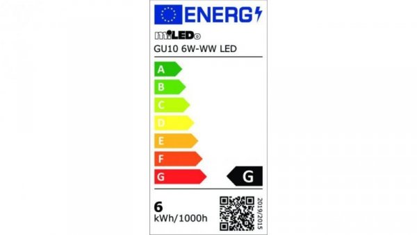 Żarówka LED GU10 6W-WW LED 520lm 3000K barwa ciepła 31233