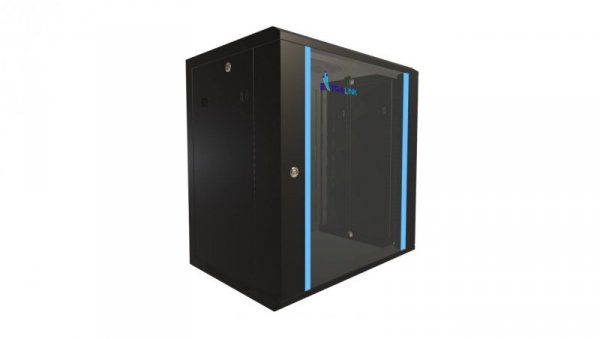 Szafa rack montowana na ścianie Extralink 12U 600x450 Czarna