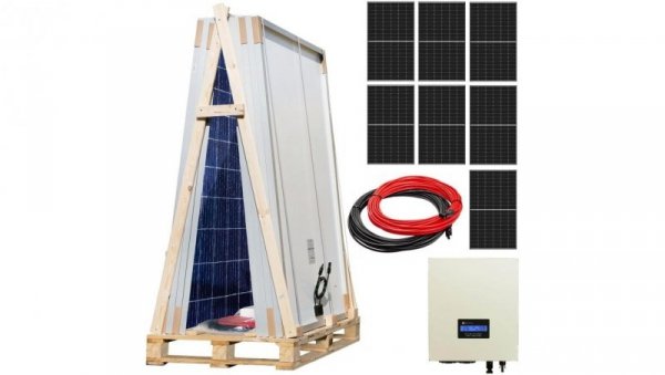 Zestaw solarny 2850W do grzania wody: Przetwornica ECO Solar Boost PRO 3,5kW+7x Panel solarny +2x Kabel solarny+Złącza MC4